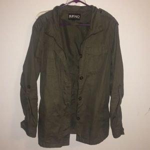 Olive green buffalo jacket